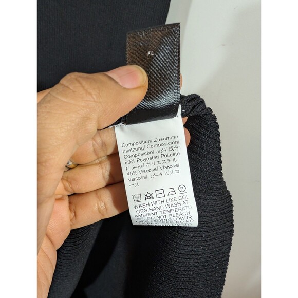 Dazy Womens Black V-Neck Knit Maxi Dress Sz XL Capsule Minimalist Gothic Classic - Picture 4 of 7